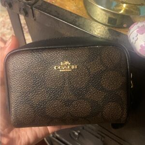 Coach Brown and Black Mini Bag